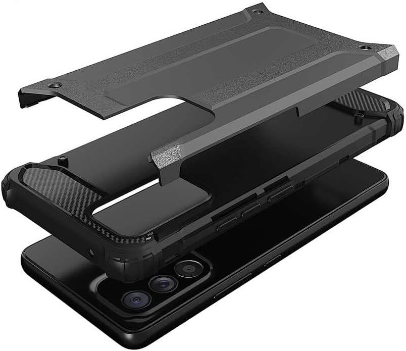 Galaxy A53 5G ile uyumlu Çİft Katman Koruyucu Crash Military Tank Kılıf - Siyah - Görsel 3
