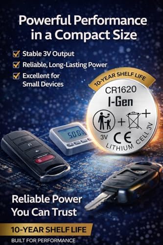 I-Gen Batteries CR1620 Lityum Düğme Pil 3V 1620 5'li Paket - Görsel 2