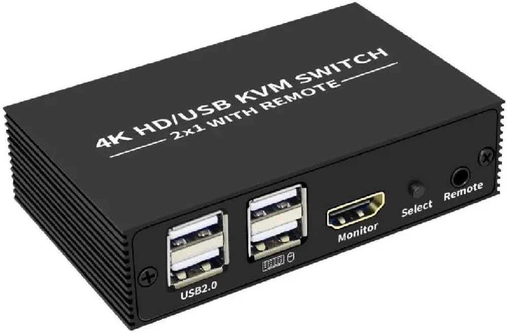 Alternative view of 4306 Hdmi Kvm Switch 2 Port Usb Type C 2 PC Tek Kasa Klavye Mouse Kontrol Çoklayıcı