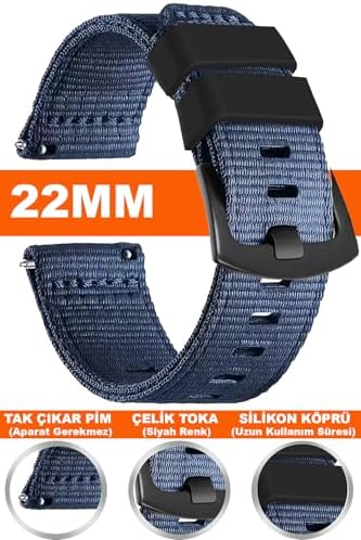 Watch Gt Gt2 Gt3 Gt4 Gt5 Pro 46mm-Xiaomi Watch 5 Active-lite Uyumlu 22mm Nato Perlon Kumaş Saat Kordonu Kayışı NT1 - Görsel 3