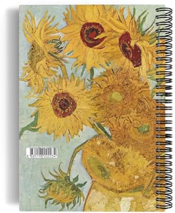 Vincent Van Gogh/Vase with 12 Sunflowers,1888 | Spiralli Defter 03 | A5 | Çizgisiz | 100 Sayfa|Art - Görsel 3