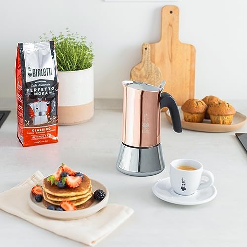 - Venus: 4 Cups Ocak Üstü Espresso Pişirici - 170ml - Kahverengi, Gümüş Renk - Paslanmaz Çelik Gövde - Patentli Güvenlik Valfi - Tüm Ocak Türleri İçin Uygundur (İndüksiyon Dahil) - Görsel 3