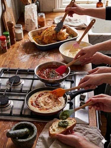 Alternative view of Silikon Mini Spatula Seti, 5’li Renkli Bambu Saplı – Isıya Dayanıklı Mutfak Spatulası ve Fırça | Yapışmaz Yüzeyler İçin | Kek, Pasta ve Yemek Yapımı