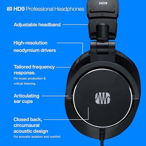 Alternative view of Presonus HD9, Profesyonel Dinleme Kulaklığı, Siyah