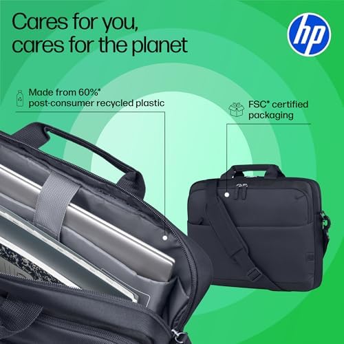 Alternative view of HP 14" Everyday Laptop Çantası, 600D Geri Dönüşümlü Polyester, 9L, Dolgulu Bölme, Su Geçirmez, Çıkarılabilir Omuz Askısı, Gri