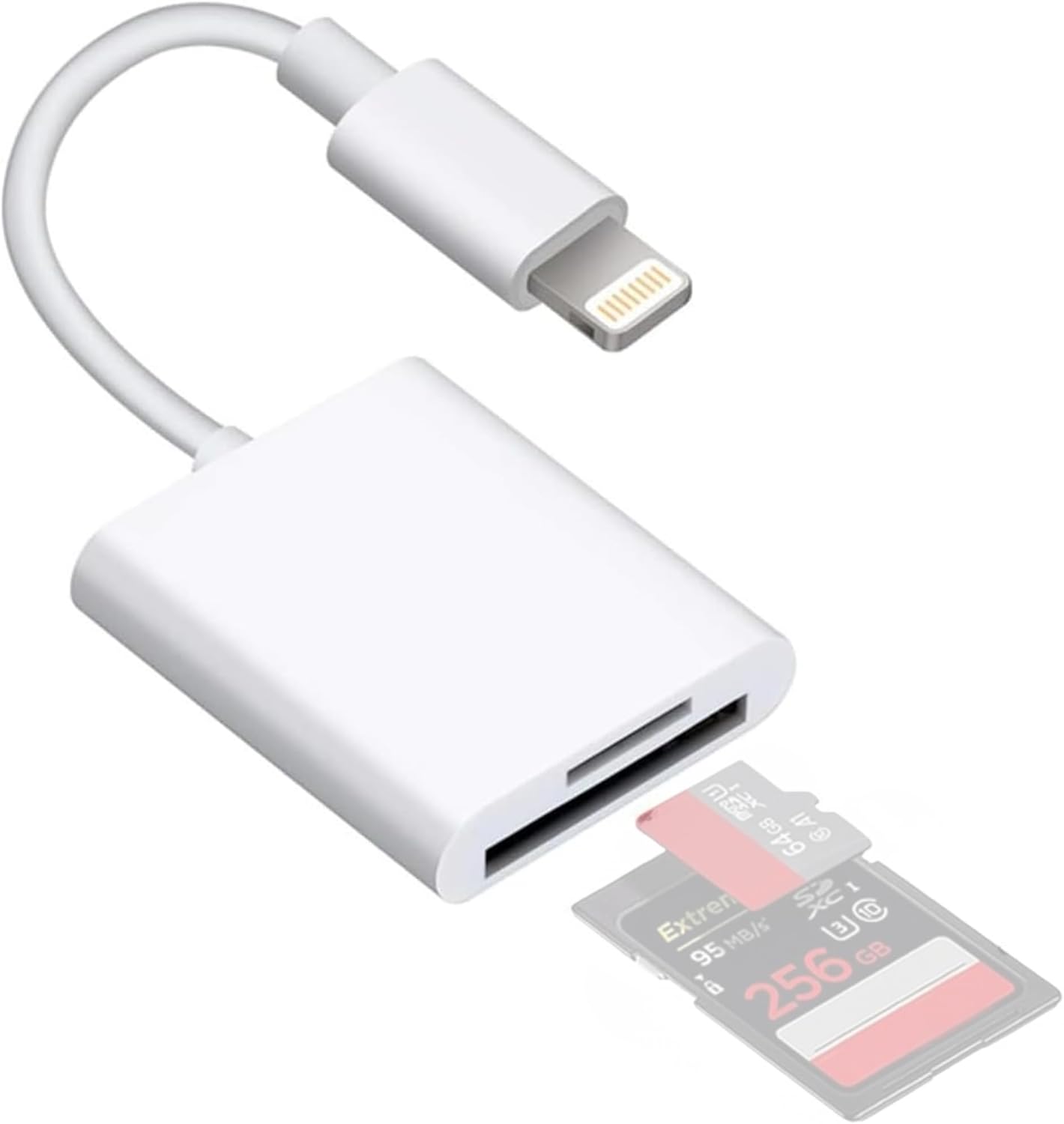 Lightning Girişli iPhone 11 12 13 14 Uyumlu Kart Okuyucu SD Kart Adaptörü TF Kart Okuyucu Disk Adaptörü Mobil Kart Okuyucu Hızlı Aksesuarları Bağlayın - (S101 - Lightning) - Görsel 3