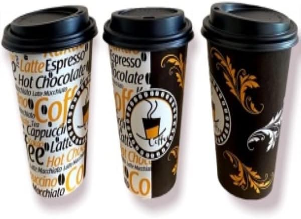 Aygün Excodi Cup - [ CUP ] 12 oz Siyah Kapaklı Karton Bardak - 300 ml - 100 Adet Kaliteli Kahve Bardağı, Sızdırmaz, El Yakmaz - Bej (Americano, Latte, Capuccino)