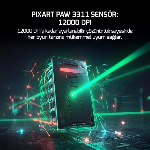 Alternative view of GamePower Fenix 24.000DPI Triple Mode (Kablolu/Bluetooth/2.4G) Beyaz Gaming Mouse