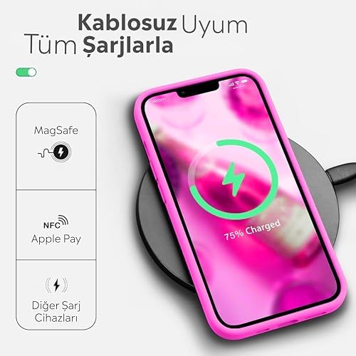 Alternative view of iPhone Kılıf İnce Sıvı Silikon 3 Katmanlı Tam Kaplamalı Yumuşak Jel Kauçuk Kılıf Kapak (Açık Pembe, iPhone 11)
