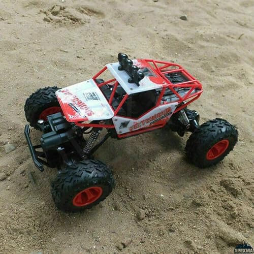 Oyuncak 2.4GHz Uzaktan Kumandalı Full Fonksiyon Şarjlı 4x4 Arazi Aracı Rc Rock Crawler (Kırmızı) - Görsel 3