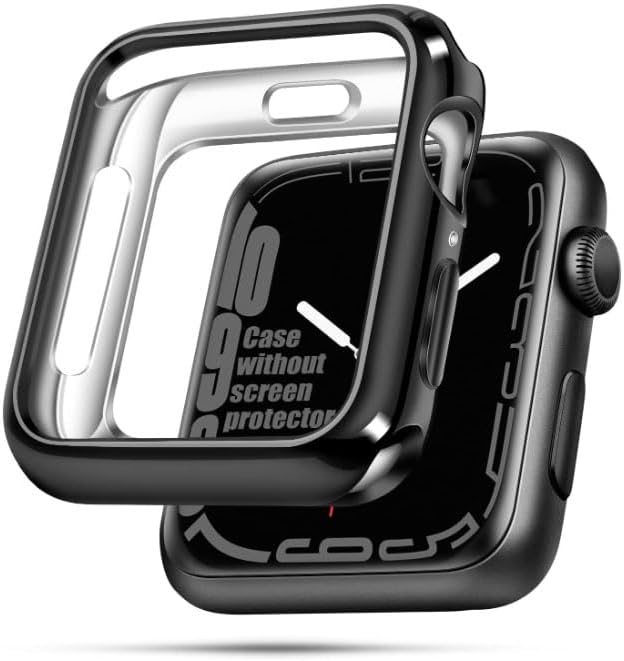 Alternative view of Apple Watch uyumlu Ön ve Arka Metal Çerçeve Mıknatıs ile Birbine Bağlanır 360 Derece Koruma Watch Seri 1 2 3 4 5 6 7 8 SE Ultra 38mm 40mm 42mm Kasa Koruma Bumper Çerçeve (38mm Siyah)