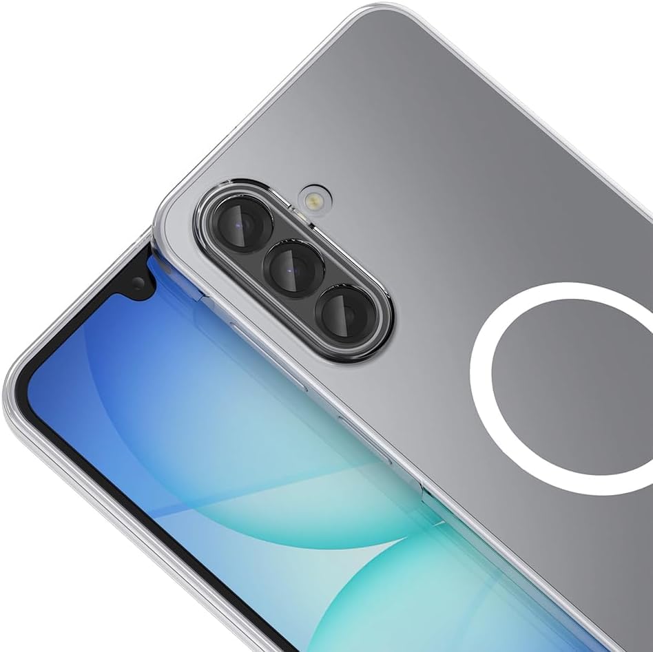 Galaxy A17 MagSafe Uyumlu Şeffaf Kılıf, Sararmaz Sert Mika Kristal Koruyucu Kapak - Görsel 3