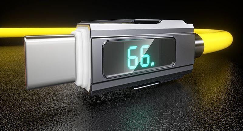 Alternative view of 4 İN 1 LED EKRANLI 65W-27W PD USB İOS TYPE C SUPER TURBO FAST AAA+ KALİTE ŞARJ VE DATA KABLOSU