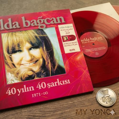 Alternative view of Selda Bağcan 40 Yılın 40 Şarkısı - Kırmızı Renkli 2 Plak - 2LP
