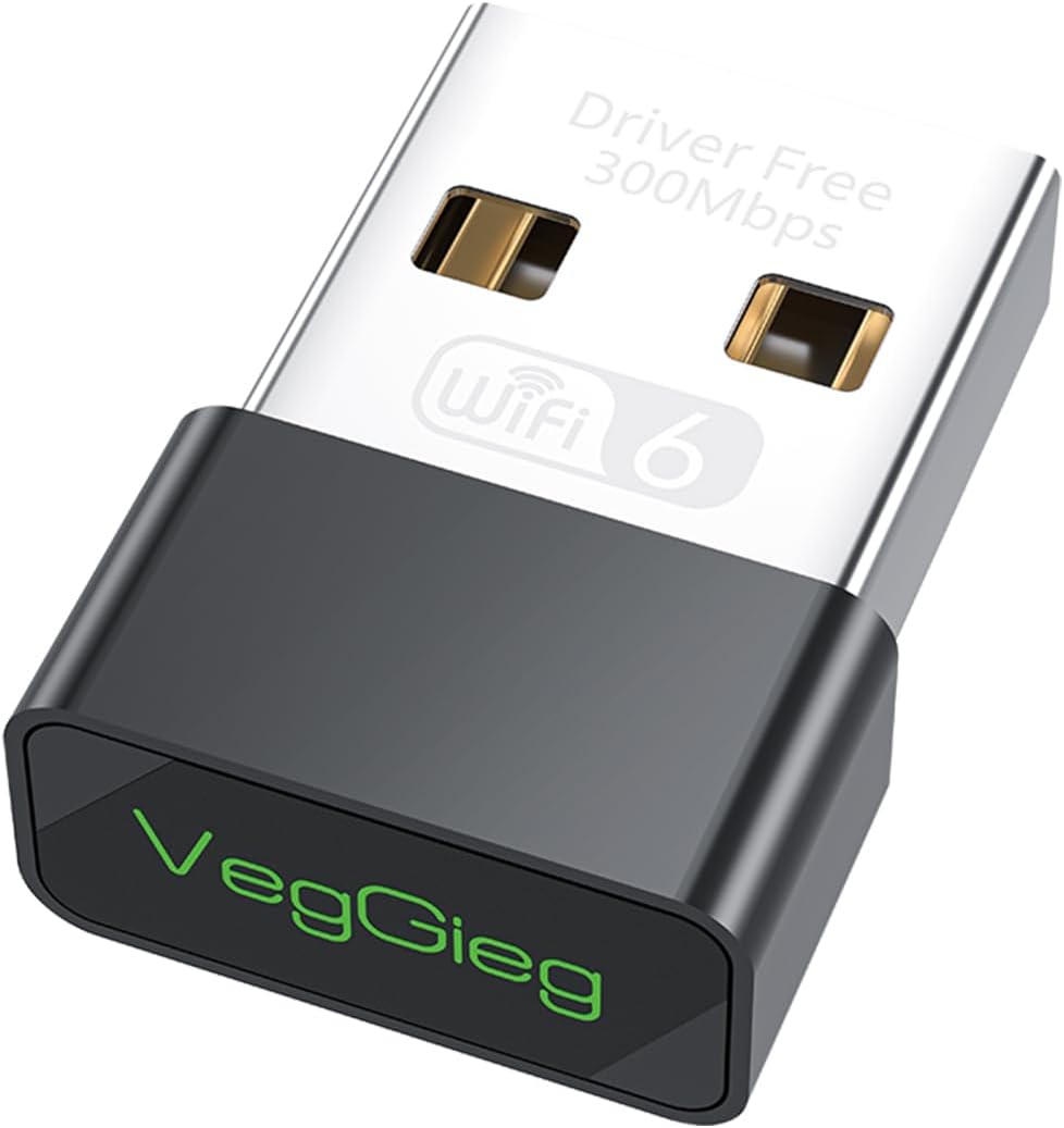 300Mbps Wifi 6 Çift Bant Kablosuz Alıcı Verici Nano USB Adaptör