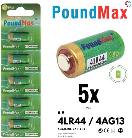 Alternative view of PoundMax Alkalin 5X 4LR44 (4AG13, L1325), 6V | 1x 5'li paket