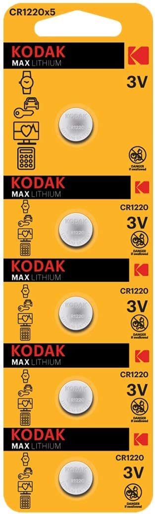 30414389 CR1220 Lityum Para Pil, 5 Adet, Gri