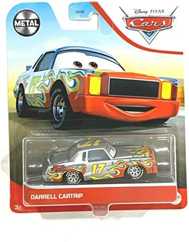 Pixar Cars Metal Serisi 1:55 Ölçek, Darrell Cartrip (Kırmızı Alevli Gümüş Gövde) - Görsel 2