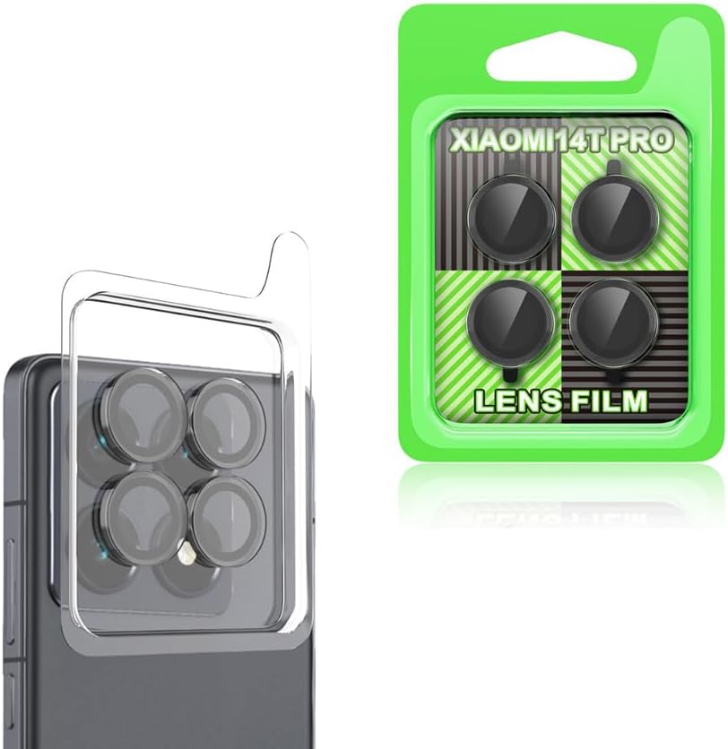 Alternative view of Xiaomi ile uyumlu 14T Pro CL-07 Kamera Lens Koruyucu Siyah