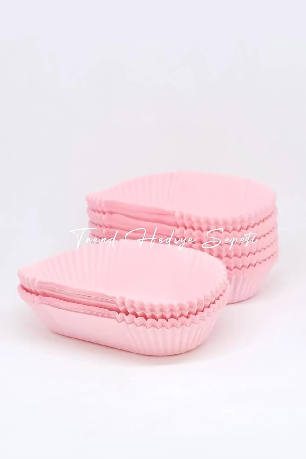 Takribi 200 Adet Büyük Boy Pembe Ekler Kağıdı 8.5x4 Cm, Baklava Sunumluk, Muffin Kek Kalıbı