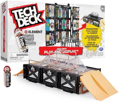 Tech Deck dönüştürülebilen oyun ve sergi rampa seti ve özel parmak kaykaylı taşıma çantası, 6 yaşından büyük çocuklar için oyuncak, gül kurusu (şeffaf) - Görsel 3
