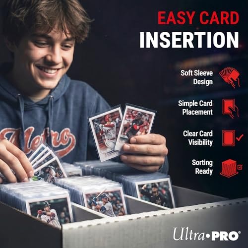 Ultra PRO - 100 Adet Yumuşak Kart Kılıfı 2-5/8" X 3-5/8" - Değerli Spor Kartlarınızı, Oyun Kartlarınızı ve Koleksiyon Ticaret Kartlarınızı Ultra Şeffaf Kart Kılıflarında Koruyun