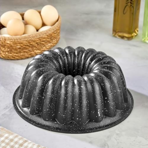 Döküm Gövdeli 24cm Granit Kaplama Dilimli Kek Kalıbı, Dilimli Kek Kalıbı, Döküm Kek Kalıbı, Granit kek kalıbı, Yanmaz Yapışmaz Granit Kaplama Döküm Dilimli Kek Kalıbı 24cm - Görsel 3