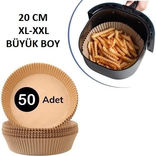 Alternative view of Baker Home Airfryer Pişirme Kağıdı Air Fryer Yağsız Pişirme Kağıdı Airfryer Markalarının Tüm Modelleri Ile Uyumlu Büyük Boy 50 Adet-20 CM (XL-XXL)