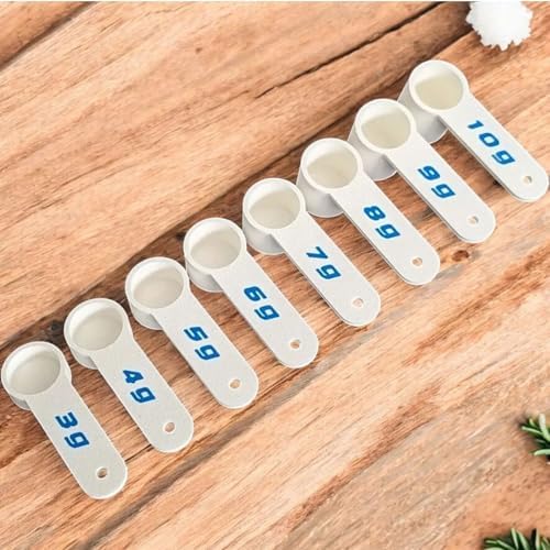 8 Adet Kreatin Ölçü Kaşığı - 3g ile 10g Arası Toz Gıda Takviyesi Ölçme Ölçeği - Görsel 3