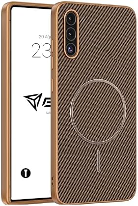 Karbon Fiber Desenli Manyetik Telefon Kılıfı Şık Tasarım Darbe Emici Kamera Korumalı (Çöl Titanyum, A51) - Görsel 3
