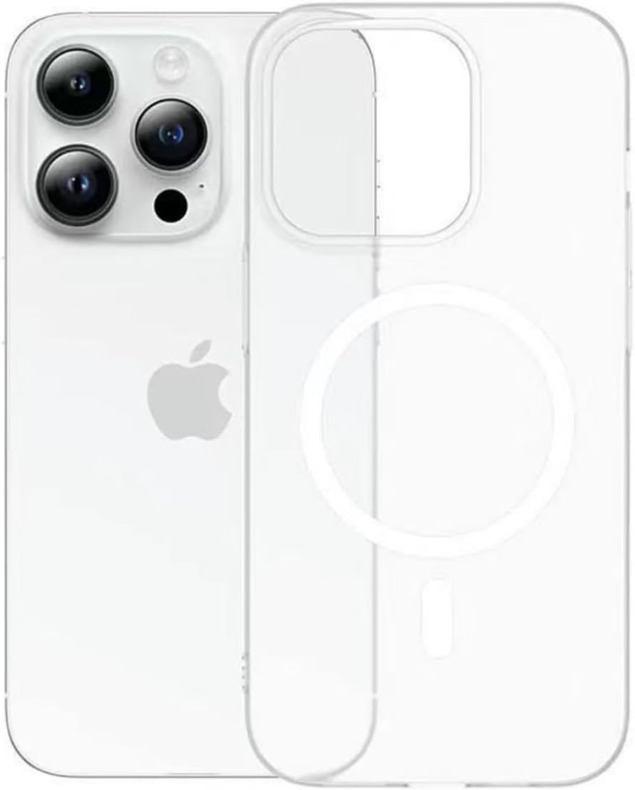 iPhone 16 Kılıf MagSafe Manyetik Uyumlu Yarı Saydam Mat Darbe Emici PC + TPU Sert Koruma Lens Yükseltilmiş Şeffaf - Görsel 2