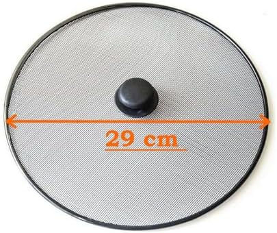 Alternative view of Yağ Sıçratmaz Çelik Tel Kapak (29 cm) - Tepeden Saplı Dayanıklı Çelik Kızartma Kapağı