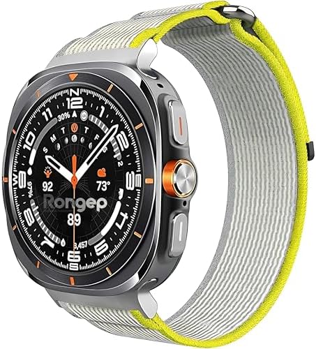 Galaxy Watch Ultra 47mm ile Uyumlu Hook Loop Kumaş Kordon Terletmeyen Cildi Tahriş Etmeyen Nefes Alabilen Yapılı Cırt Cırt Tasarımlı Deformasyona Dayanıklı Rahat Kayış - Görsel 3