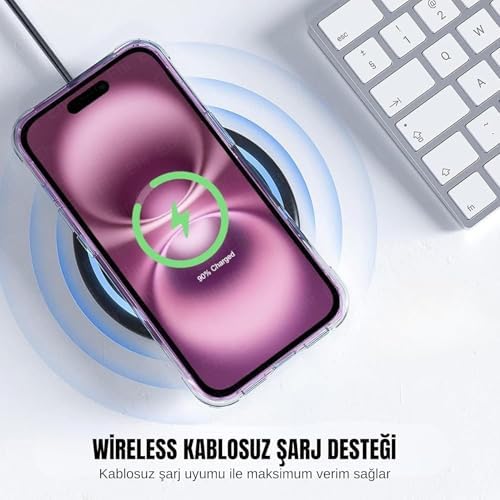 Alternative view of iPhone 17 Magsafe Uyumlu Kılıf, Yüksek Netlikte Şeffaf Lüks Kapak, Güçlü Mıknatıslı Darbe Emici Kamera Korumalı Telefon Kılıfı