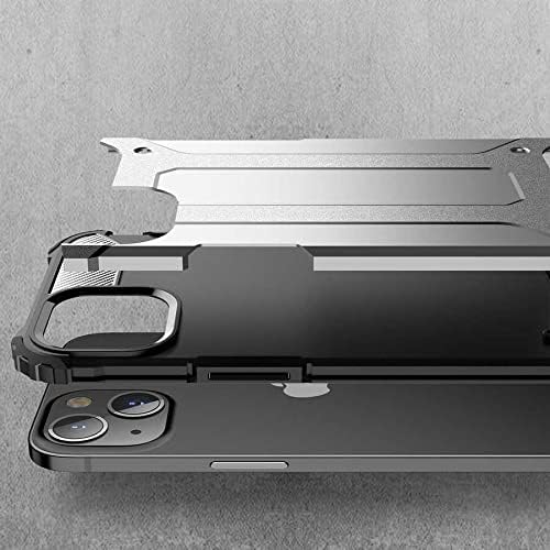 Apple iPhone 13 Mini ile Uyumlu Kılıf Çİft Katman Koruyucu Crash Military Tank Kılıf - Kırmızı - Görsel 2