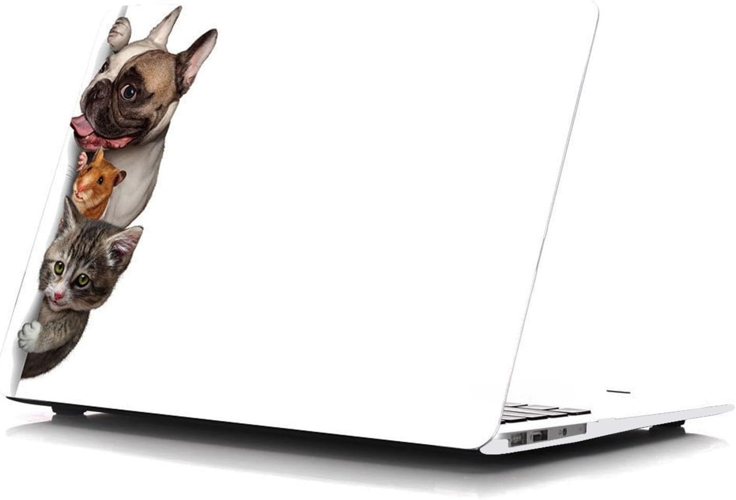 MacBook Air 13 İnç Kılıf Uyumlu A1369-A1466 Sert Hardcase Koruyucu İnce Hafif Çizilmez Darbe Emici Kapak Beyaz