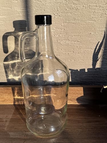 Alternative view of 3 Litre Cam Galon Şişe-Sürahi – Sızdırmaz Kapaklı, Geniş Ağızlı Saklama Kabı | Ev Yapımı İçecek, Zeytinyağı ve Sirke İçin Uygun