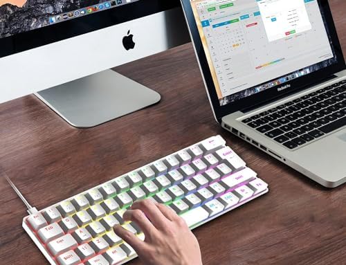 Alternative view of ROBEVE Blic Oyuncu Klavyesi RGB Klavye 20 Modlu Ayarlanabilir Renk Seçeneği RGB Suya Ve Toza Dayanıklı Klavye Oyun Klavyesi Oyuncu Klavye Mekanik Klavye Aydınlatmalı Klavye Mavi Switch (Beyaz)