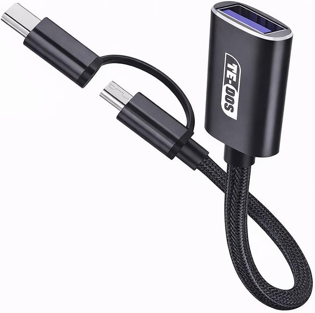 USB OTG Adaptör USB to USB-C Micro USB Dönüştürücü Kablo Flash Bellek Klavye Mouse Gamepad Bağlantı Kablosu Telefon Tablet Uyumlu Data Aktarım Adaptörü Mini OTG Çevirici | TD-C3301 - Görsel 2