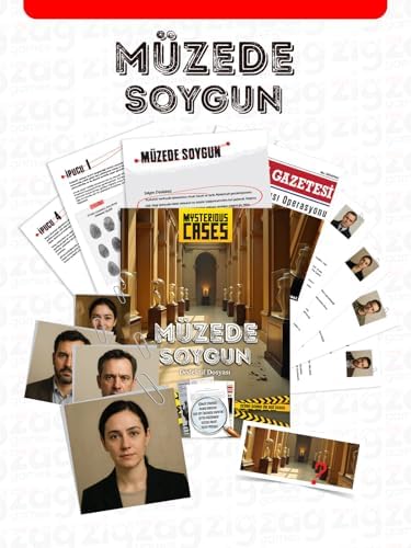 Cases Müzede Soygun, Dedektif Dosyası, Gizem Çözme Oyunu, Şüpheli Kartları ve İpucu Belgeleri ile - Görsel 3