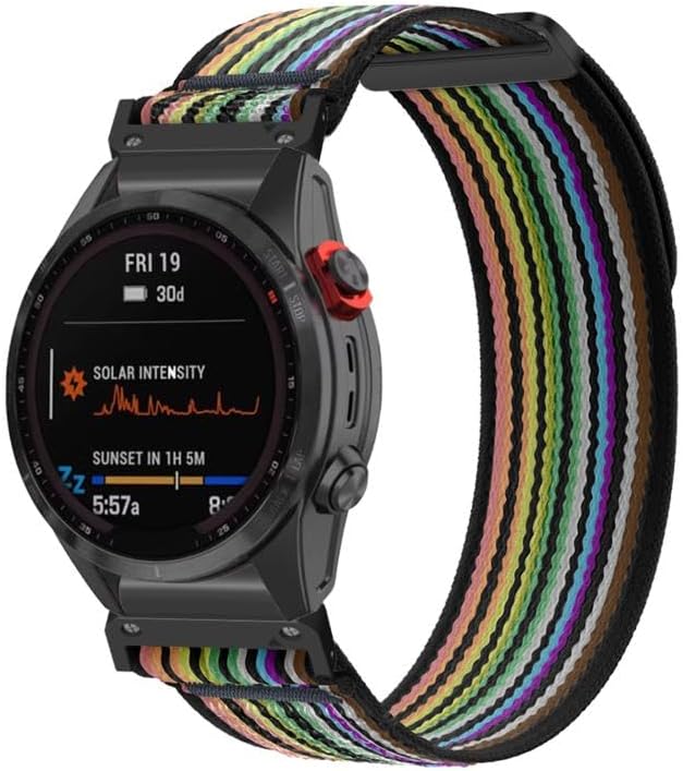 Garmin ile Uyumlu Travel Loop 26mm Kumaş Kordon Fenix 8 Amoled 51mm/8 MIP 51mm/7X/7X Pro/6X/6X Pro/5X/5X Plus/Enduro 3/2 için Hafif Yapılı Cırt Cırt Tasarım Rahat Kayış - Görsel 2
