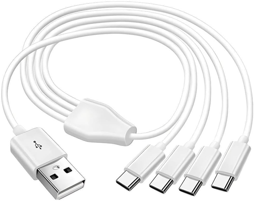 4768 4 in 1 USB Tip-C Şarj Kablosu Çoklayıcı 1 Metre - Görsel 3