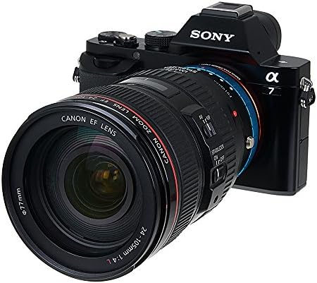 Fotodiox Pro lens Mount Adapter with Built-in de-Clicked İris – EOS EF (not EF-S lens) lens to e-Series System (NEX) Camera adaptörü, fits NEX-3, NEX-5, NEX-5 N, NEX-7, NEX-VG10 VG-10 dijital video kamera - Görsel 3