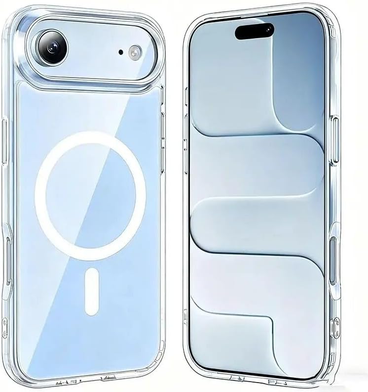 Apple iPhone 17 Air ile Uyumlu Kılıf Sararmaz ClearMag Kılıf (M-Safe Uyumlu) Şeffaf - Görsel 3