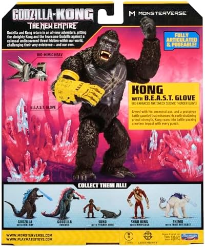 verse Godzilla for Kong The New Empire - MN303300Kong 15 cm Mafsallı Aksiyon Figürü Koleksiyonu, Son Derece Detaylı ve Aksesuarlı, 4 Yaş ve Üstü Çocuklar İçin, - Görsel 3