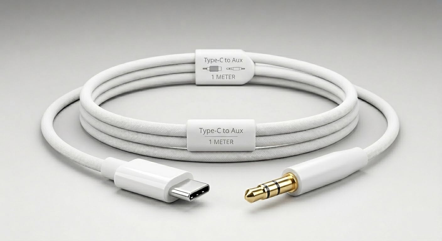 Type-C TO 3.5mm AUX Kulaklık Jack Çevirici 1 Metre, Powerway, AC06 - Görsel 2