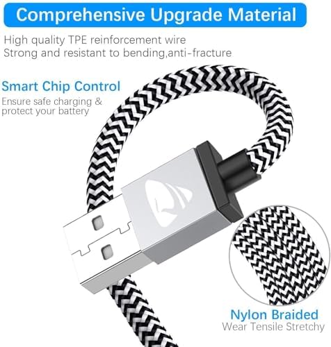 Alternative view of USB Type-C Hızlı Şarj Kablosu, 1 Metre, 2.1A, Naylon Örgülü Kopmaz Veri Kablosu, , Xiaomi,  ve Tüm Android Cihazlar ile Uyumlu, Gri, 2 Yıl Garantili