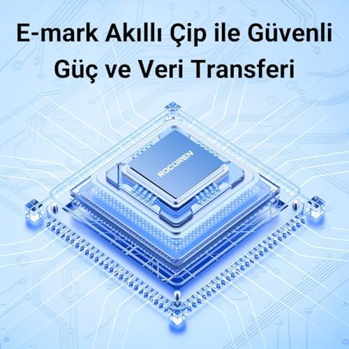 Alternative view of 100W Type-C to Type-C RGB Aydınlatmalı Örgülü Şarj ve Data Kablosu 1 Metre