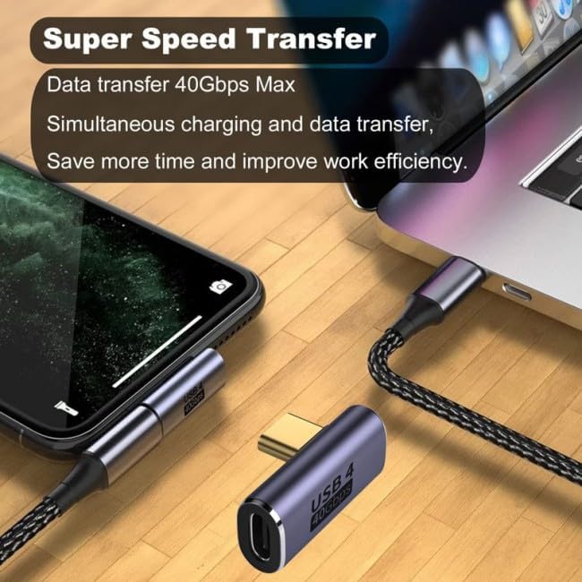 Alternative view of Genel L Type-C Çevirici USB4 40 Gbps 90 Derece Dik Type-C Çevirici 1 Adet