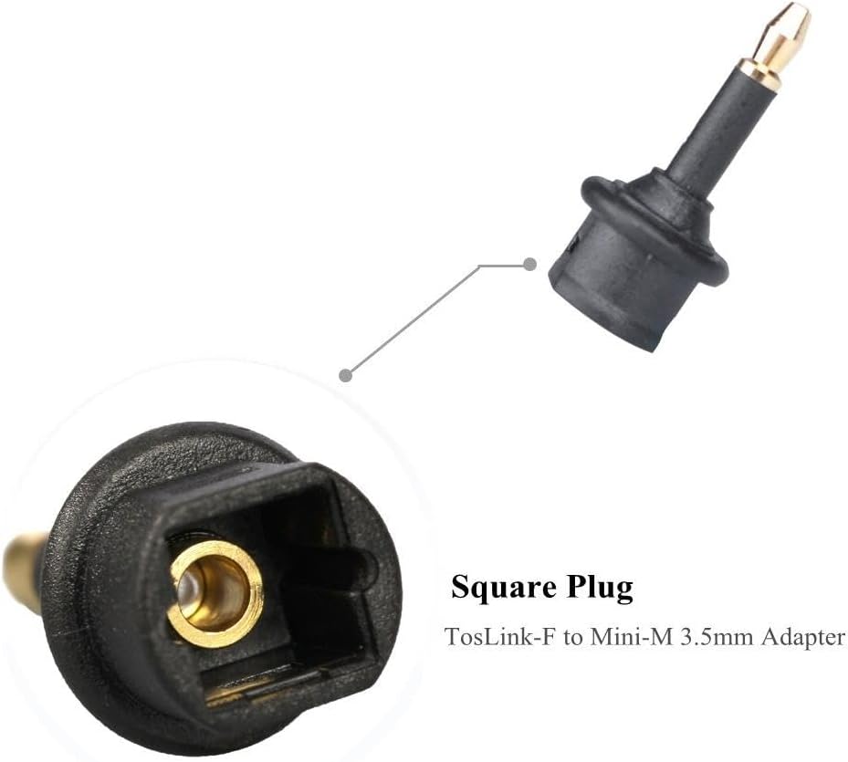 3044 Toslink to Mini Toslink Adaptör Çevirici Dönüştürücü Optik 3.5mm Dişi Erkek Kablo Ses Dişi - Görsel 3